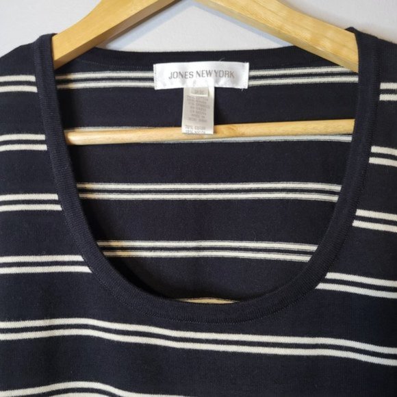 NWT Jones New York Black and Cream Sleeveless Knit Top Size 2X??????? - Picture 2 of 7